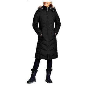 Lands End Full Length Hooded Goose Down Coat